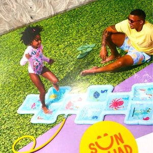 Sun Squad Hopscotch Water Sprinkler Splash Pad Kids Summer Toy 7FT New